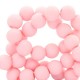 Acrylic beads 6mm round Matt Seashell pink